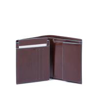 Piquadro B2 Herrenbrieftasche mit Klapp-Ausweisfenste Münz- und Kreditkartenfächern Dunkelbraun - Farb-Varianten: Dunkel Braun