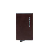 Piquadro B2 Kreditkartenhalter mit Schiebesystem und Banknotenfeder, dunkelbraun - Farb-Varianten: Dunkel Braun