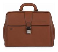 PIQUADRO Black Square Doctor´s Bag Cuoio Tabacco