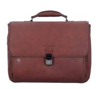 Piquadro Black Square Aktentasche Leder 40 cm Laptopfach braun