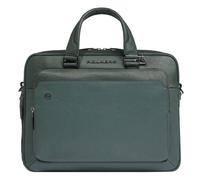 Piquadro Black Square Aktentasche Leder 40 cm Laptopfach grün