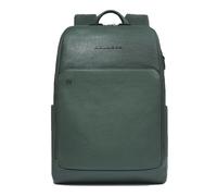 PIQUADRO Black Square Backpack Wide Opening 14" GreenGreen