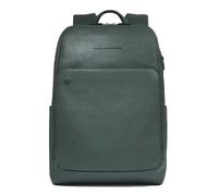 PIQUADRO Black Square Backpack Wide Opening 15,6" GreenGreen