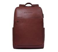 PIQUADRO Black Square Backpack Wide Opening 15,6" Tobacco
