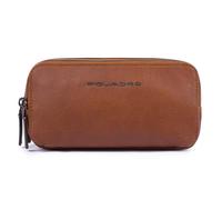 PIQUADRO Black Square Case With Wrist Strap Cuoio