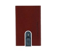 PIQUADRO Black Square Credit Card Case with RFID Cuoio