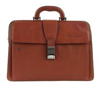 PIQUADRO Black Square Doctor´s Bag Cuoio Tabacco