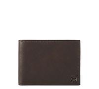 Piquadro Black Square Herrenbrieftasche mit Klapp-Ausweisfenster + RFID Dunkelbraun