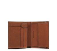 Piquadro Black Square Hochformatbörse mit Hartgeldfach + RFID Hellbraun