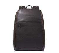Piquadro Black Square kompakter 14 Laptop-Rucksack aus Leder, dunkelbraun - Farb-Varianten: Dunkel Braun