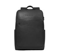 Piquadro Black Square kompakter 14 Laptop-Rucksack aus Leder, schwarz - Farb-Varianten: Schwarz