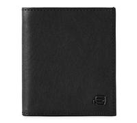 Piquadro Black Square Kreditkartenetui RFID Schutz Leder 9 cm schwarz