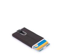 Piquadro Black Square Kreditkartenhalter mit Schiebesystem Dunkelbraun - Farb-Varianten: Dunkel Braun