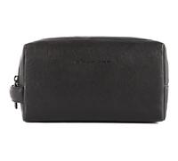 Piquadro Black Square Kulturbeutel Leder 25 cm schwarz