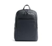 Piquadro Black Square Laptop-Rucksack blaugrau, Leder, Herren