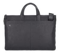 Piquadro Black Square Laptoptasche Leder 47 cm schwarz