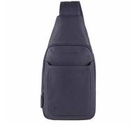 PIQUADRO Black Square Mono Sling Bag Blu Oceano