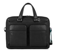 Piquadro Black Square Schmale Kurzgrifflaptoptasche 15" mit Tabletfach schwarz