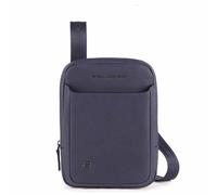Piquadro Black Square Umhängetasche mit iPad® Mini-Fach aus Leder oceanblau