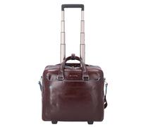 Piquadro Blue Square 2-Rollen Businesstrolley Leder 36 cm Laptopfach braun