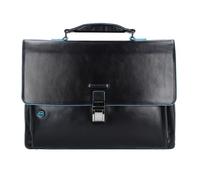 Piquadro Blue Square Aktentasche II Leder 40 cm Laptopfach schwarz