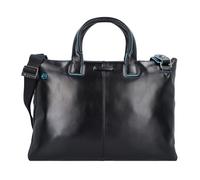 Piquadro Blue Square Schmale, erweiterbare Laptoptasche 15.6" mit Tabletfach Schwarz