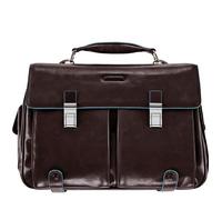 Piquadro Handtasche Unisex Aktenmappe Mit Zwei Fächern Und Zwei Verschlüssen Aus Leder Braun