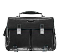 Piquadro Blue Square Aktentasche Leder 43 cm Laptopfach schwarz