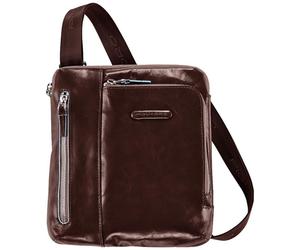 PIQUADRO - BLUE SQUARE Bodybag Borsello Piatto In Pelle Mo Mogano Dunkelbraun