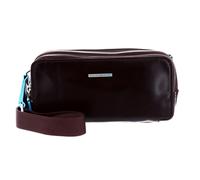 PIQUADRO Blue Square Case With Wrist Strap Mogano