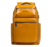 PIQUADRO Blue Square Computer Backpack With USB Yellow