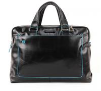 Piquadro Blue Square Aktentasche III Leder 40 cm Laptopfach schwarz