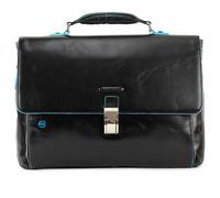 Piquadro Blue Square Erweiterbare Laptoptasche 15" mit Tabletfach Schwarz