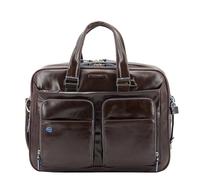 Piquadro Blue Square Expandable Computer Case with iPad/iPad Air Holder brown