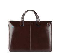 Piquadro Blue Square Expandable Slim Computer Bag 15.6" mocca