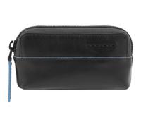 PIQUADRO Blue Square Key Case With Two Rings Nero