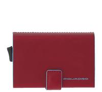 PIQUADRO Blue Square Compact Wallet With Double Slider RFID Rosso