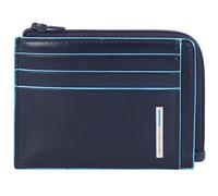 Piquadro Blue Square Kreditkartenetui RFID Schutz Leder 11 cm blau