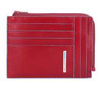 Piquadro Blue Square Kreditkartenetui RFID Schutz Leder 12 cm Geschenkbox rot