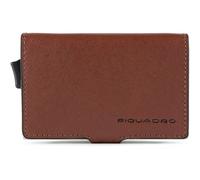 Piquadro Blue Square Kreditkartenetui RFID Schutz Leder 7 cm braun