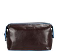 Piquadro Blue Square Kulturbeutel mahagoni, fein genarbtes Leder, Herren