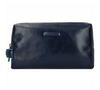 Piquadro Blue Square Kulturbeutel Leder 25 cm blau