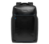 Piquadro Blue Square Lederrucksack mit 15,6 Computerfach, schwarz - Farb-Varianten: Schwarz