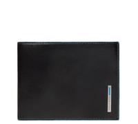 Piquadro Blue Square Men's Wallet With Coin Pocket black