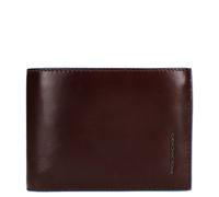 Piquadro Blue Square Men's Wallet With Flip Up With ID/Coin Pocket mahogany