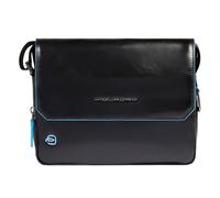 Piquadro Blue Square Messenger Leder 23 cm schwarz