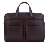 PIQUADRO Blue Square Revamp 2 Handle Briefcase Mahogany
