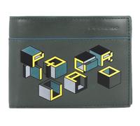 Piquadro Blue Square Revamp Geldbörse RFID Leder 13 cm green-yellow-graphic