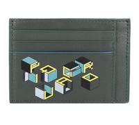 Piquadro Blue Square Revamp Kreditkartenetui RFID Leder 11,5 cm green-yellow/graphic