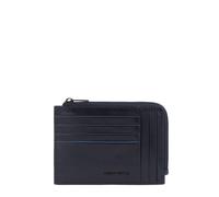 Piquadro Blue Square Revamp Reißverschluss-Münzbeutel mit Kreditkartenfächern, blau - Farb-Varianten: Blau